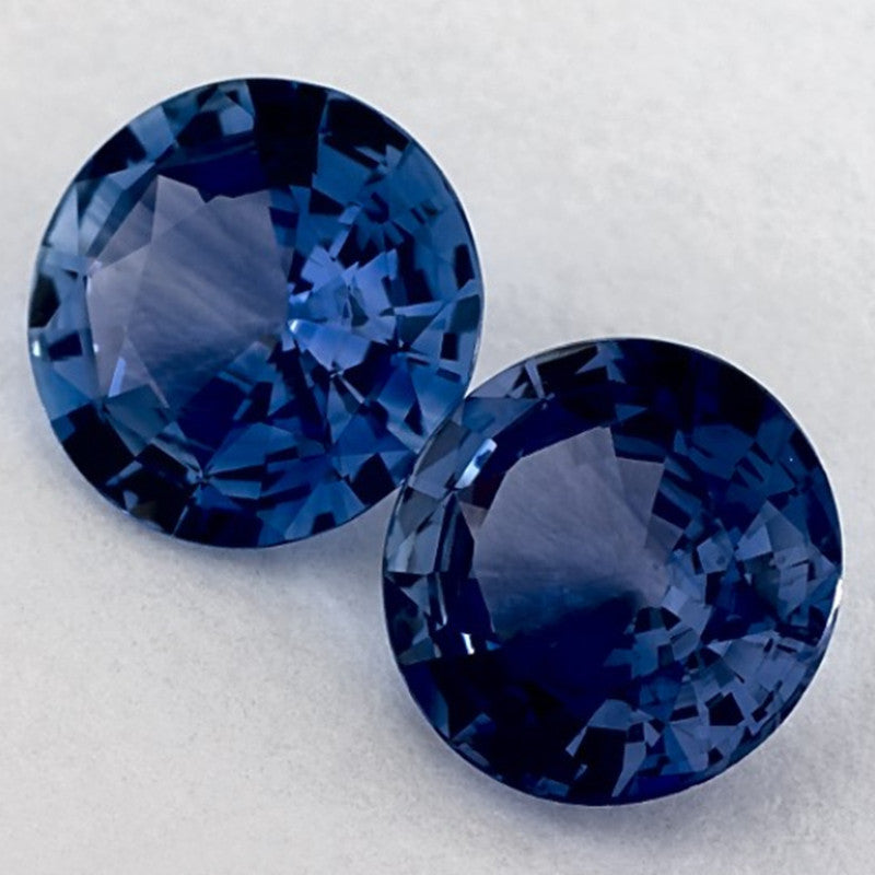 3.27 Carat Round Natural Blue Sapphire