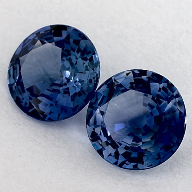 3.37 Total Carat Weight Round Natural Blue Sapphire