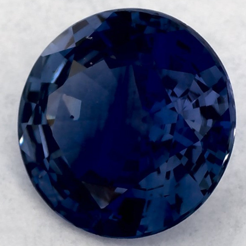 1.62 Carat Round Natural Blue Sapphire