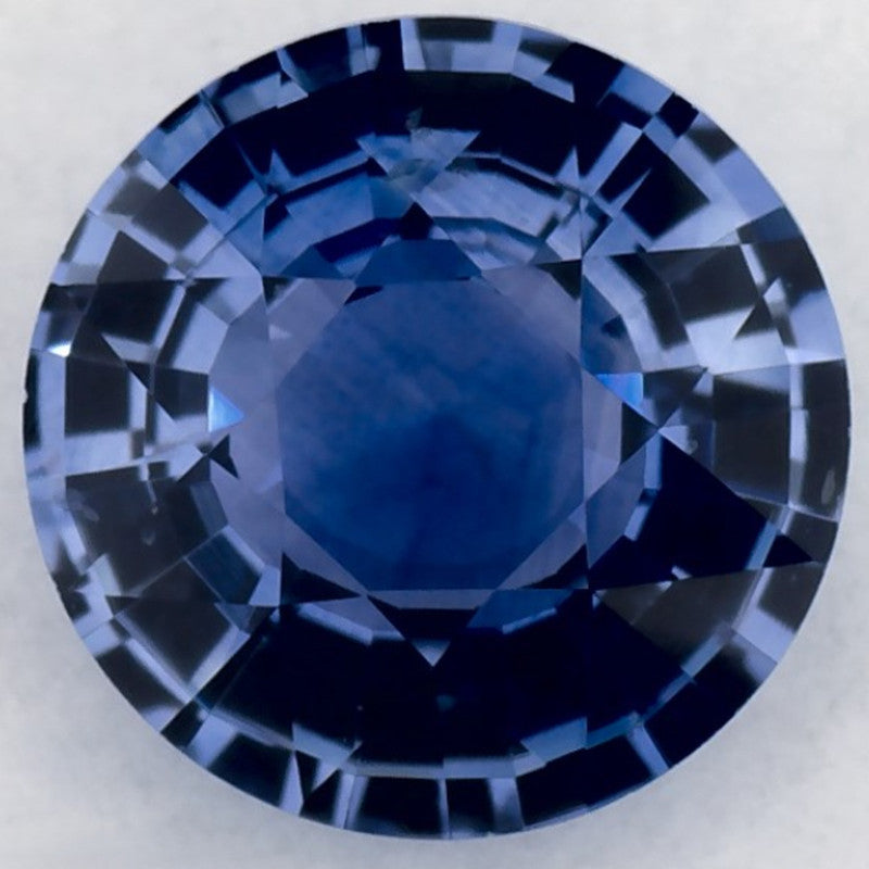 1.42 Carat Round Natural Blue Sapphire