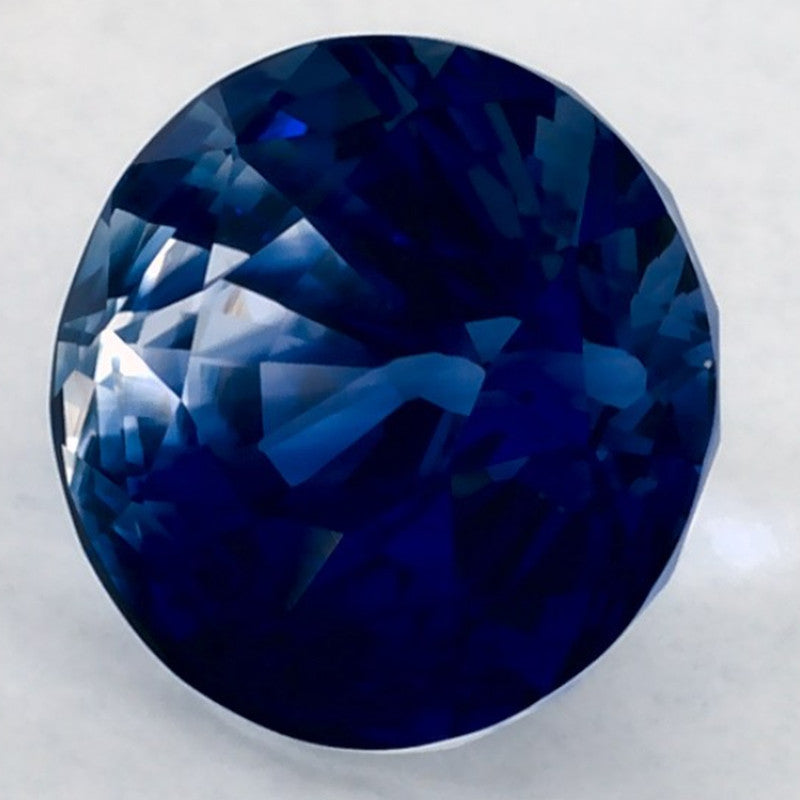 3.11 Carat Round Natural Blue Sapphire