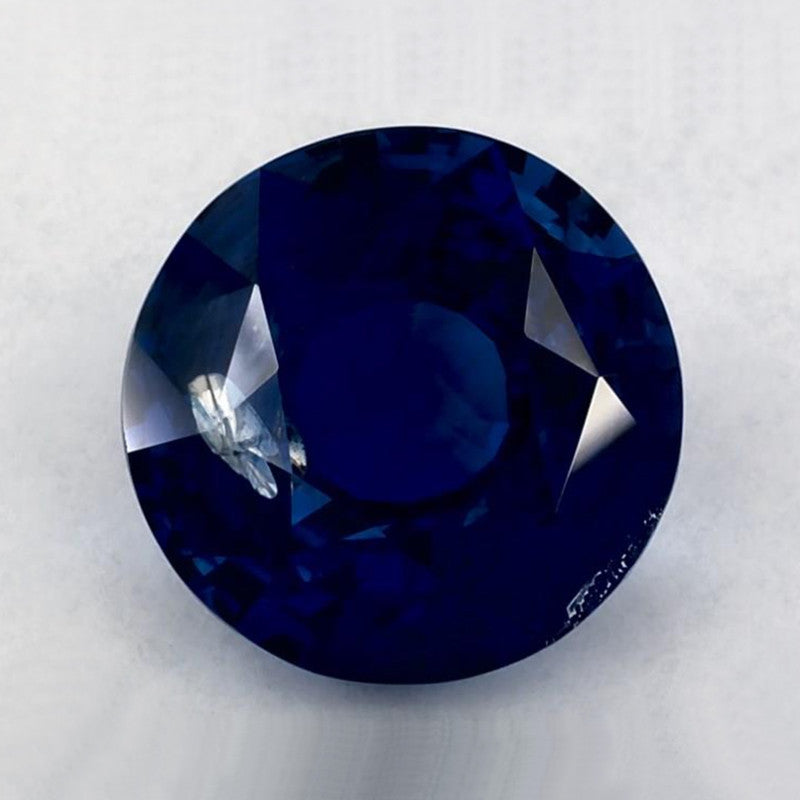 4.15 Carat Round Natural Blue Sapphire