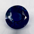 4.15 Carat Round Natural Blue Sapphire