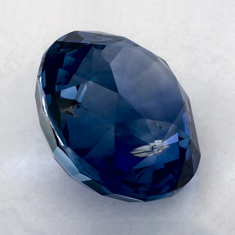4.15 Carat Round Natural Blue Sapphire