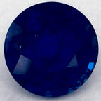 1.28 Carat Round Natural Blue Sapphire