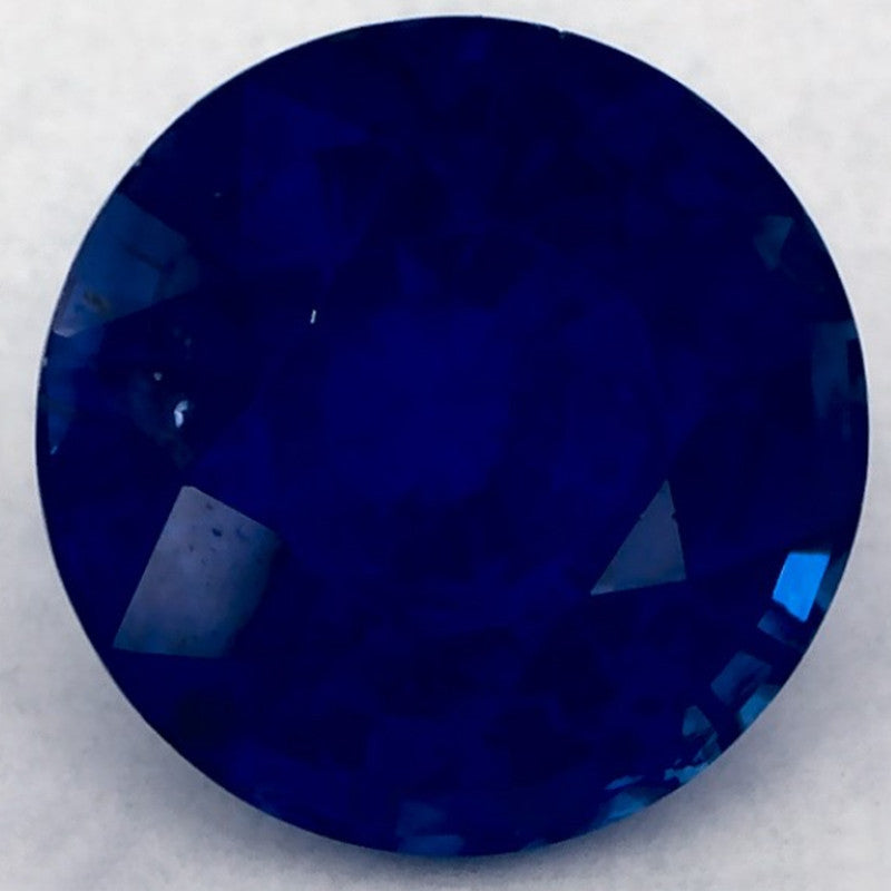 1.28 Carat Round Natural Blue Sapphire