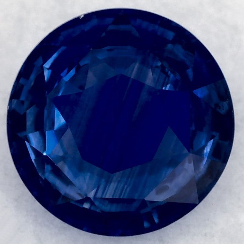 1.35 Carat Round Natural Blue Sapphire