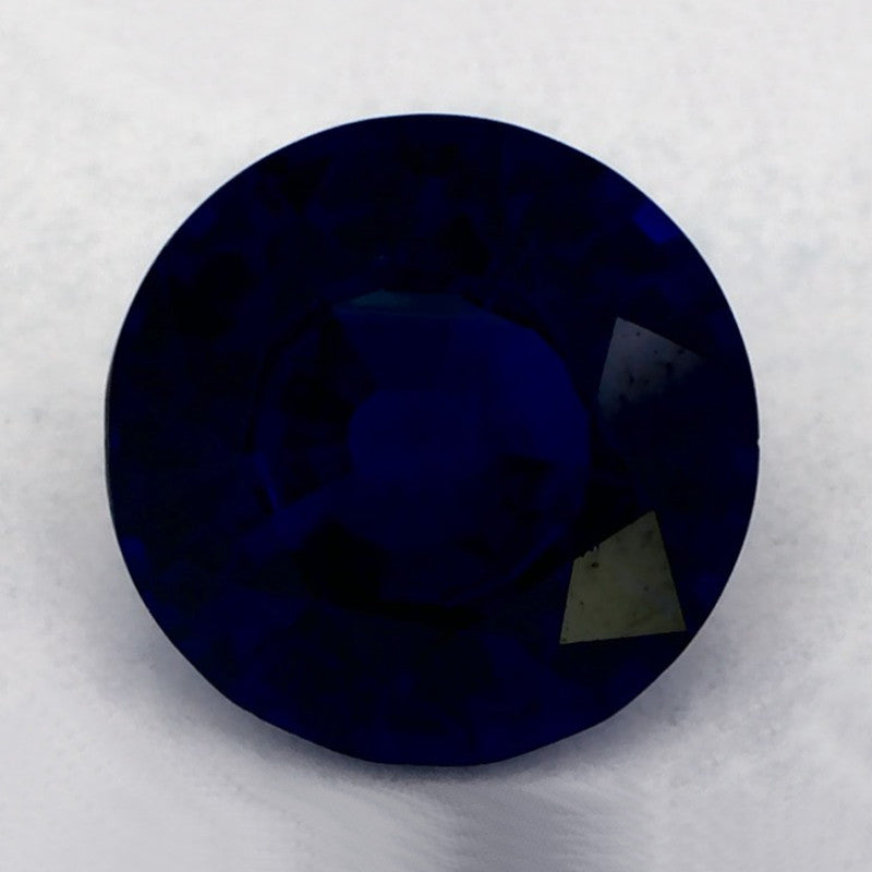 0.93 Carat Round Natural Blue Sapphire