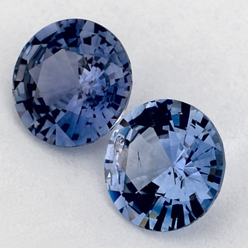 1.82 Carat Round Natural Blue Sapphire