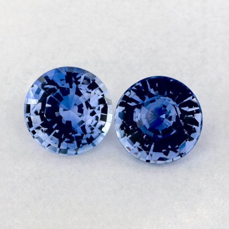 1.87 Total Carat Weight Round Natural Blue Sapphire