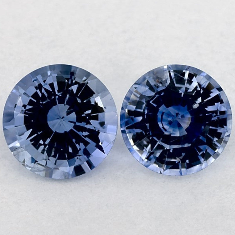 1.89 Total Carat Weight Round Natural Blue Sapphire
