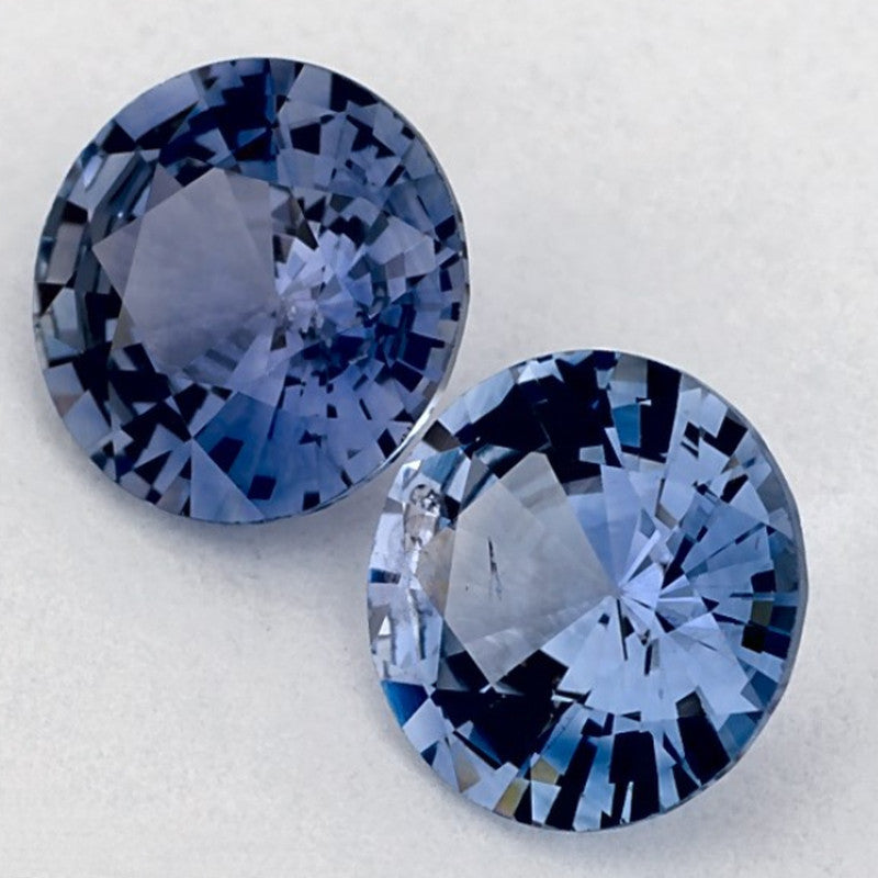 1.89 Total Carat Weight Round Natural Blue Sapphire