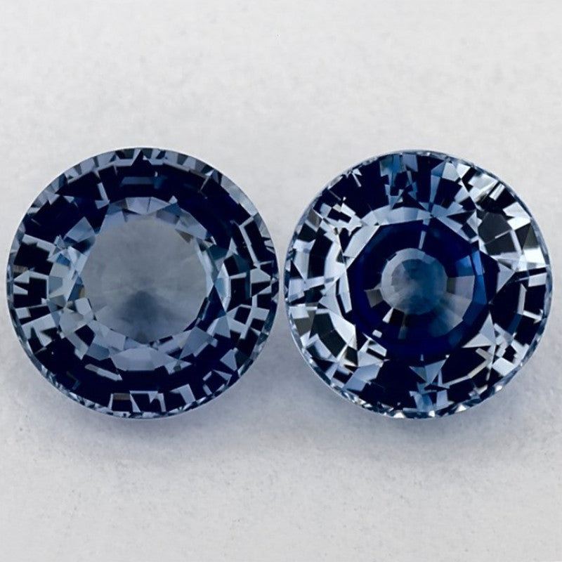 2.19 Total Carat Weight Round Natural Blue Sapphire