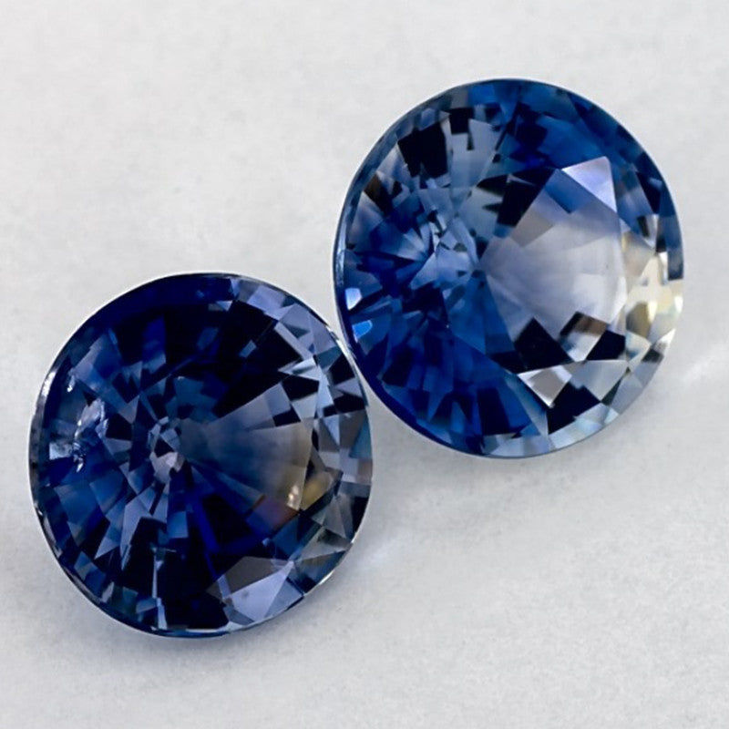 1.75 Carat Round Natural Blue Sapphire