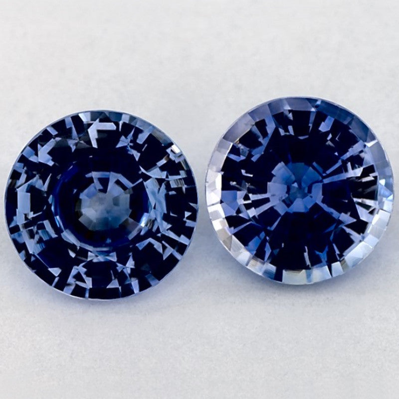2.44 Carat Round Natural Blue Sapphire
