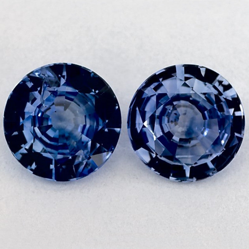 1.88 Carat Round Natural Blue Sapphire