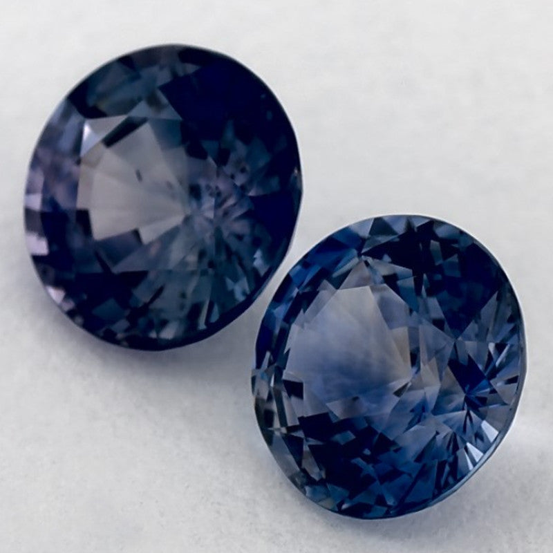 1.97 Carat Round Natural Blue Sapphire