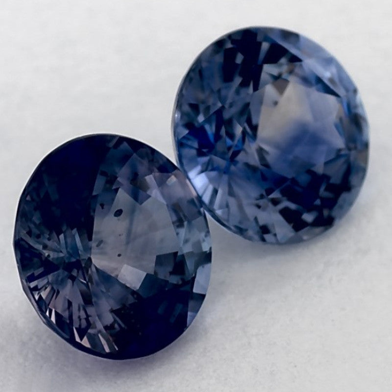 1.97 Carat Round Natural Blue Sapphire
