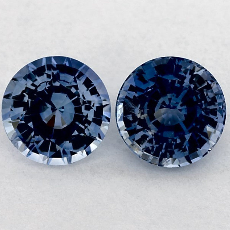 2.19 Carat Round Natural Blue Sapphire