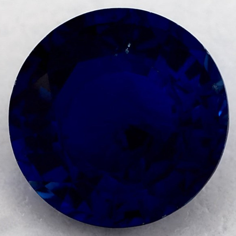 0.88 Carat Round Natural Blue Sapphire