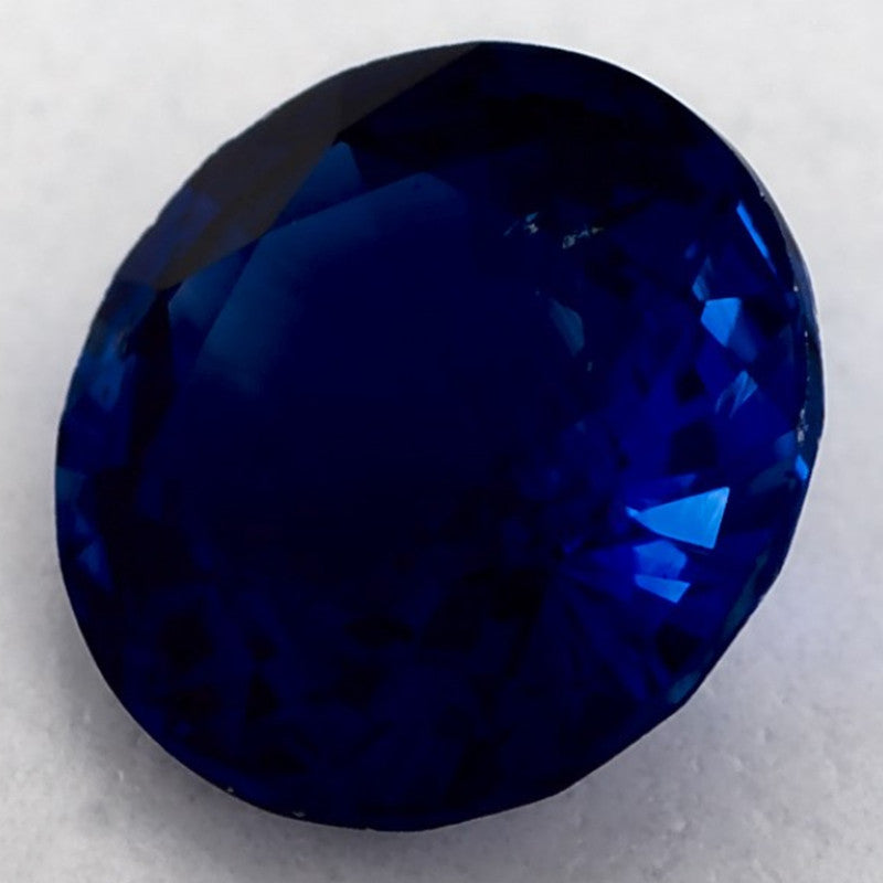 0.88 Carat Round Natural Blue Sapphire