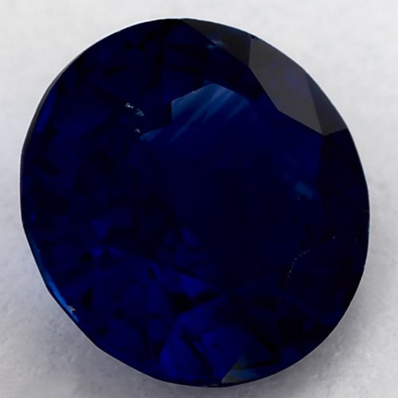 0.88 Carat Round Natural Blue Sapphire