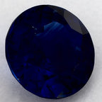 0.88 Carat Round Natural Blue Sapphire