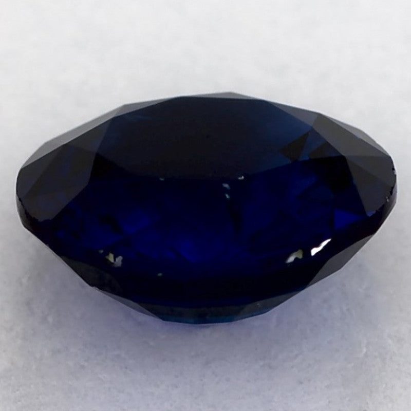 0.88 Carat Round Natural Blue Sapphire