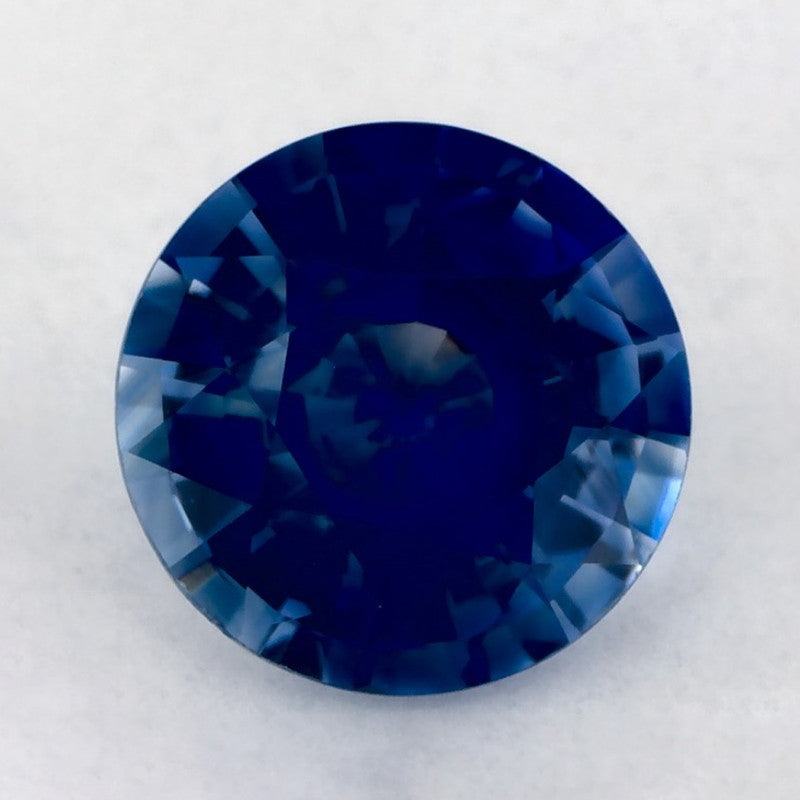 1.08 Carat Round Natural Blue Sapphire