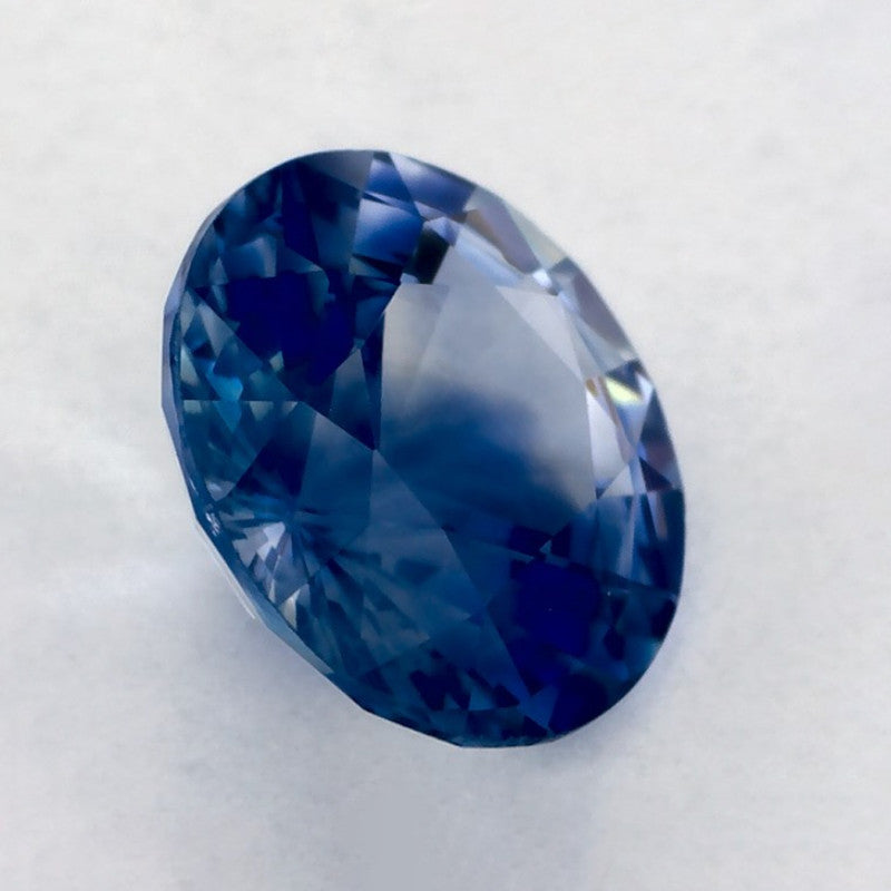 1.08 Carat Round Natural Blue Sapphire