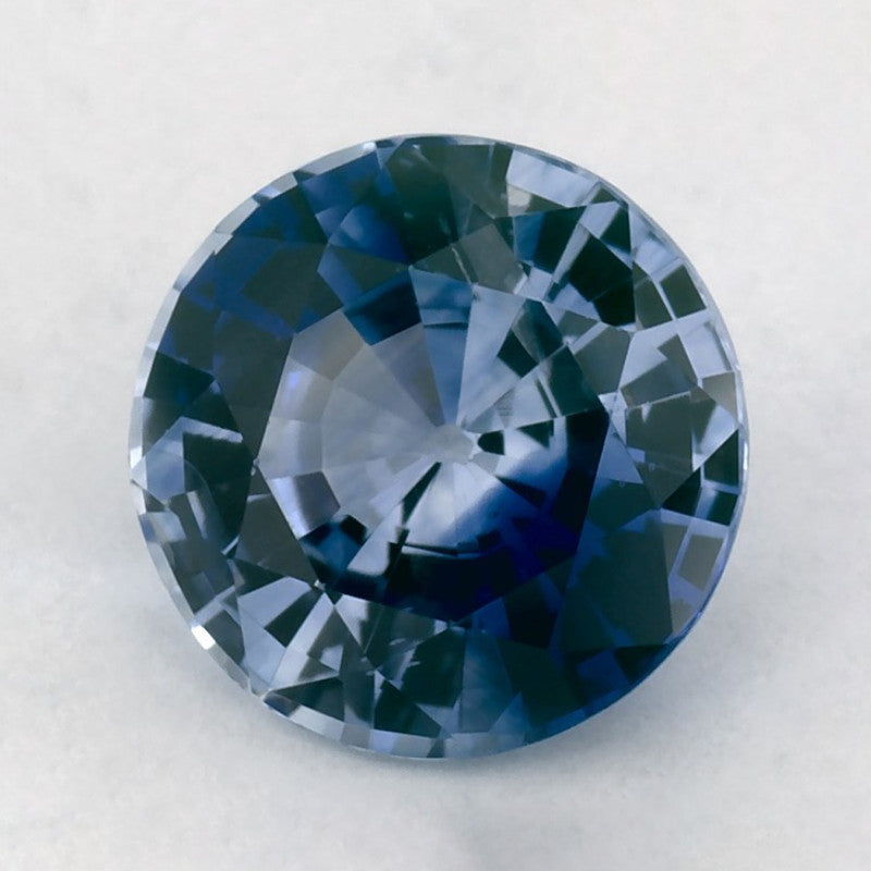 1.42 Carat Round Natural Blue Sapphire
