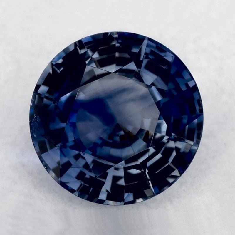1.44 Carat Round Natural Blue Sapphire