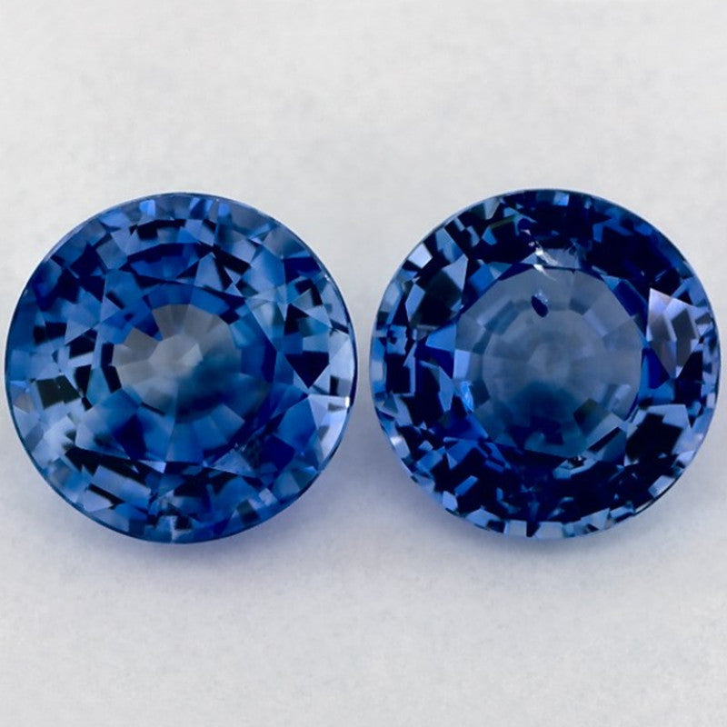 3.04 Carat Round Natural Blue Sapphire