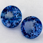 3.04 Carat Round Natural Blue Sapphire