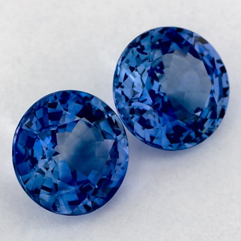 3.04 Carat Round Natural Blue Sapphire