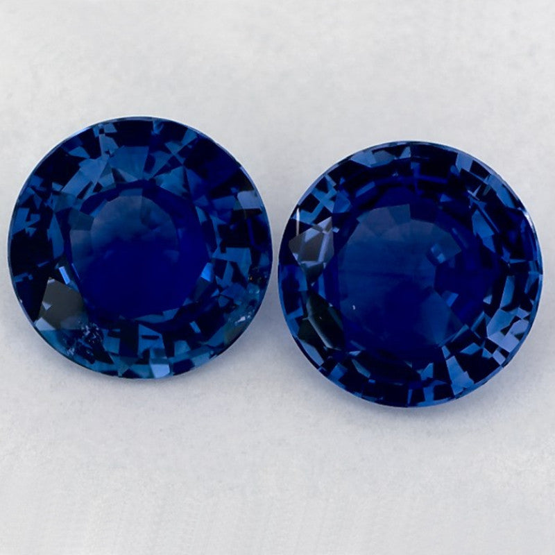 2.82 Carat Round Natural Blue Sapphire