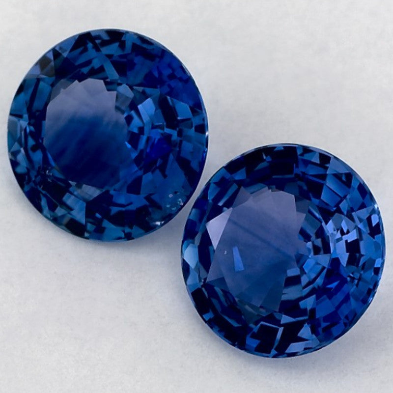2.82 Carat Round Natural Blue Sapphire