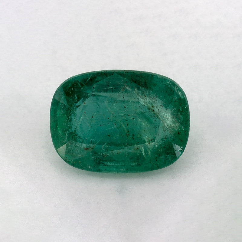 2.64 Carat Cushion Natural Green Emerald