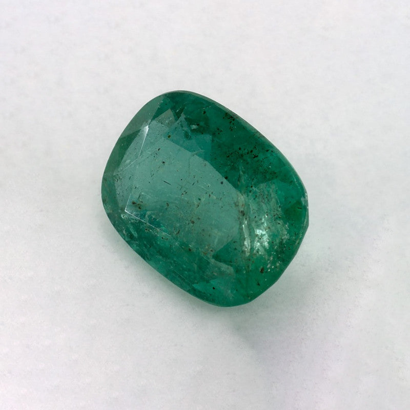 2.64 Carat Cushion Natural Green Emerald