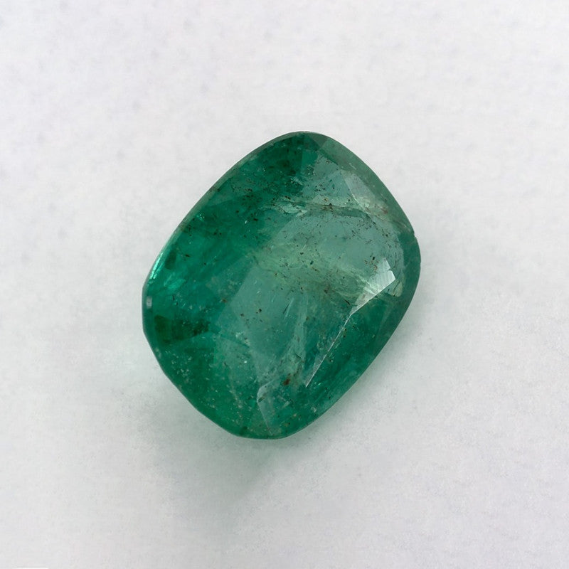 2.64 Carat Cushion Natural Green Emerald