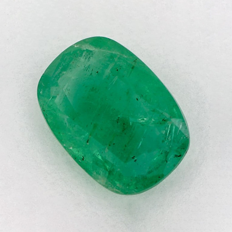 2.76 Carat Cushion Natural Green Emerald