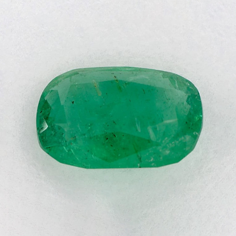 2.76 Carat Cushion Natural Green Emerald