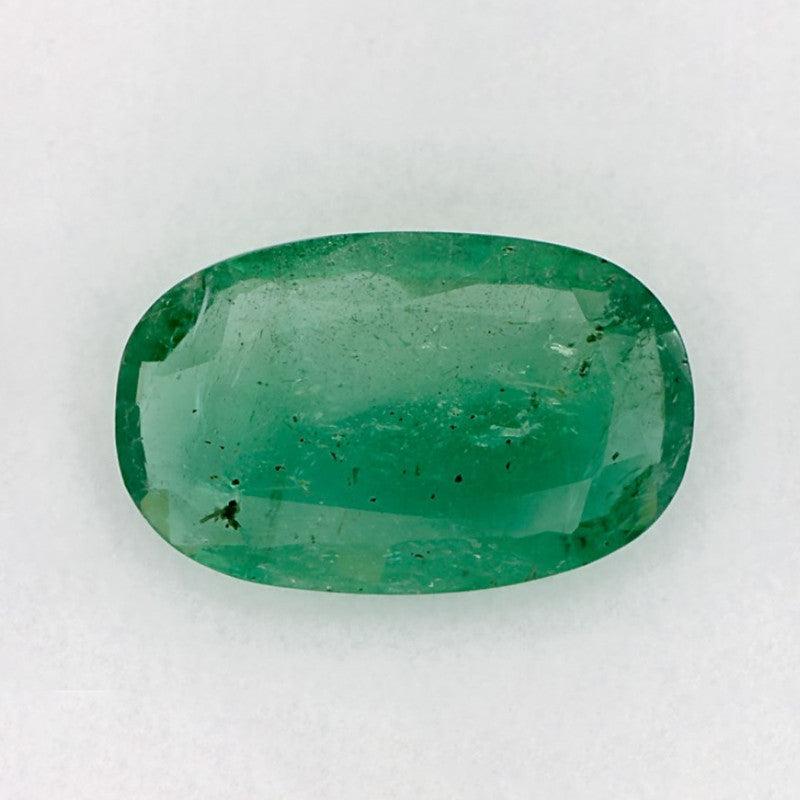4.65 Carat Cushion Natural Green Emerald