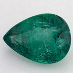 3.47 Carat Pear Natural Green Emerald