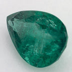 3.47 Carat Pear Natural Green Emerald