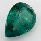 3.47 Carat Pear Natural Green Emerald
