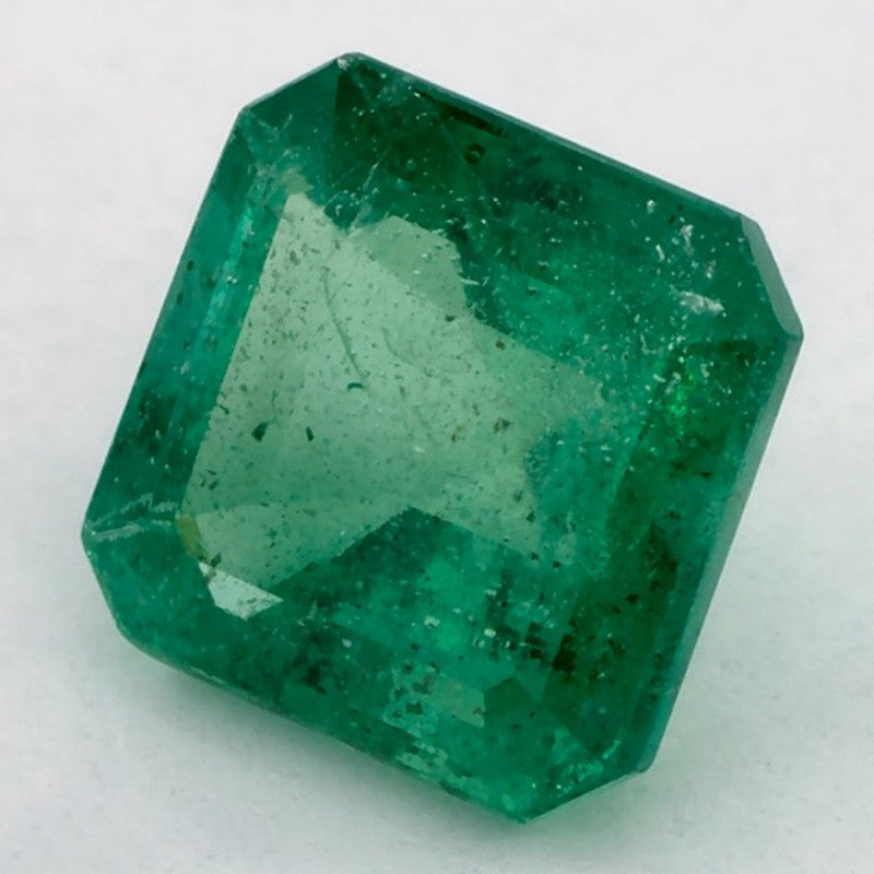 1.36 Carat Asscher Natural Green Emerald