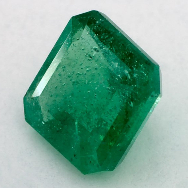 1.41 Carat Asscher Natural Green Emerald