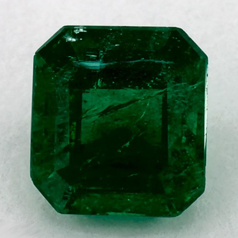 1.29 Carat Asscher Natural Green Emerald