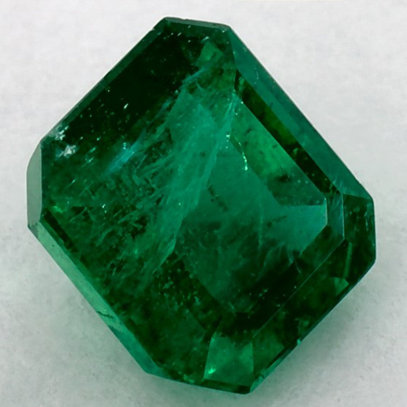 1.29 Carat Asscher Natural Green Emerald